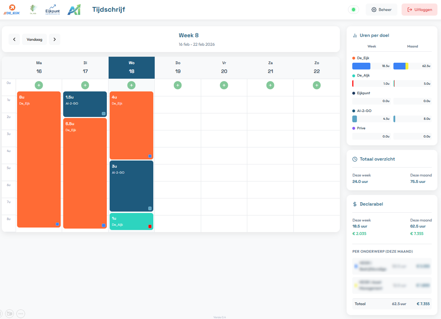Timesheet Applicatie